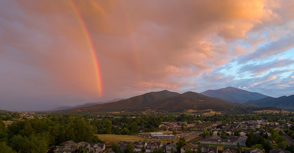 Rainbow,Over,The,Rogue,Valley,In,Southern,Oregon. Rogue Valley